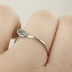Silver Leaf Ring. Delicate Textured Ring In..